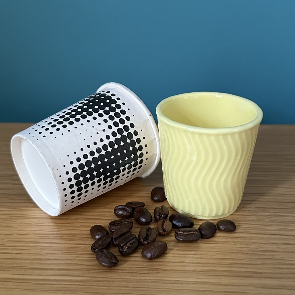 Reusable Yellow Espresso Cup