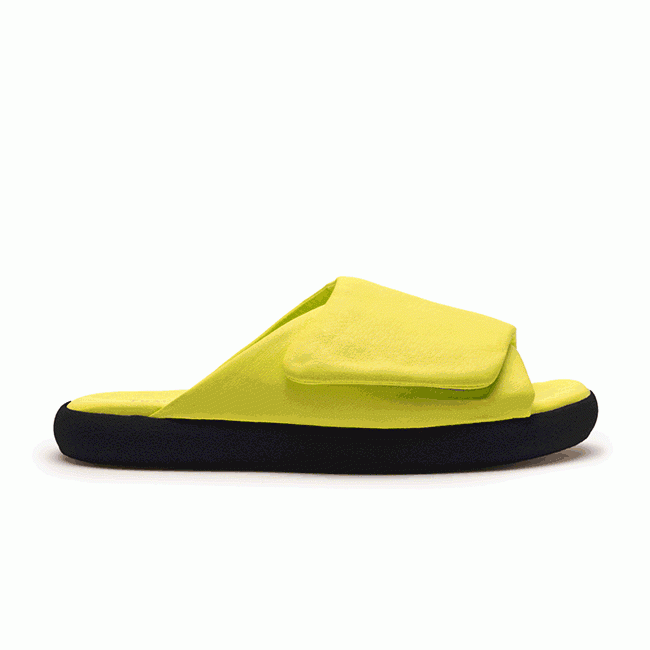 Neon Yellow and Electric Blue Slides by Tracey Neuls